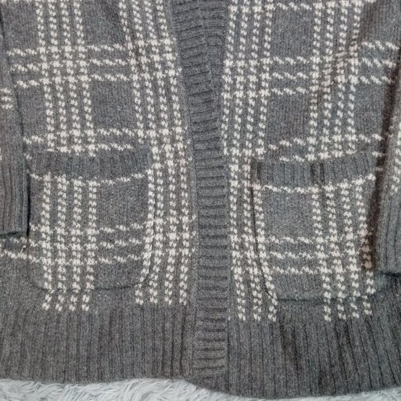 Pink Rose Womens Sweater Cardigan Gray Medium Open Front Pockets‎ Stretch - Picture 4 of 10